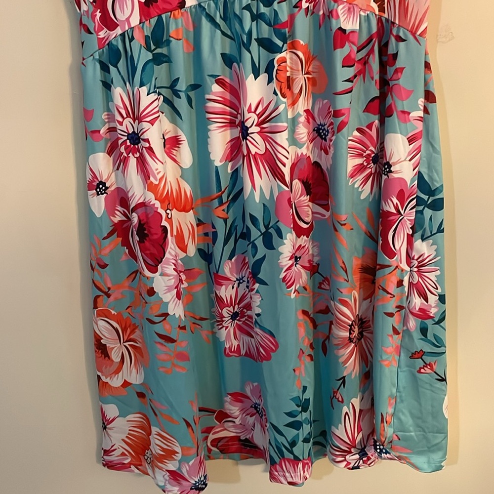 Feminine Colorful Floral Print Women's Dress - Picture 5 of 8